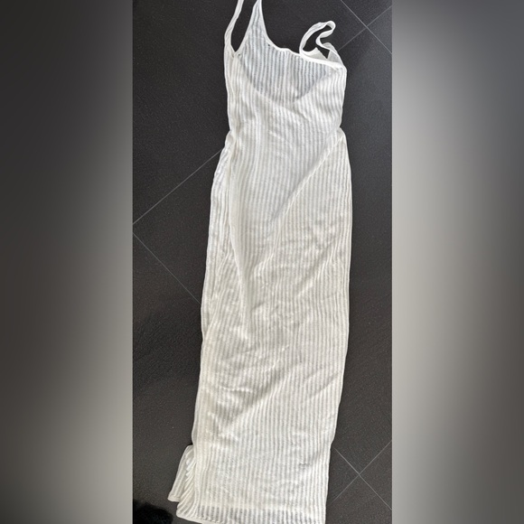 Meshki White Ribbed Maxi Dress - Picture 4 of 5